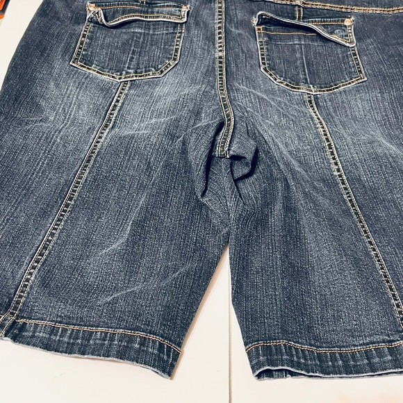 Venezia women's denim cotton pockets decorative seams Bermuda shorts 18/16 pics - Picture 12 of 16